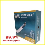 ♠ ♂ ✑ WIREMAX Pdx / Loomex Wire / Duplex Solid Wire Size14/2 12/2 10/2 (Sold per Box 75 Meters )