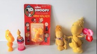 懷舊香港玩具.80年代 to 2000年代玩具膠公仔: 懷舊玩具.80年代史路比Snoopy Woodstock 雀仔上鍊公仔.PVC figurines 膠公仔同毛公仔5件 一起賣不散.