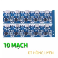 Mạch sạc pin 1S 3.7V-4.2V TP4056/TC4056A. Mạch sạc pin 18650 bảo vệ sạc xả pin Lithium Li-ion 18650