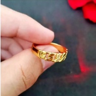 4S Grosir Solo || Cincin Titanium Model Rantai Warna Gold Anti Karat