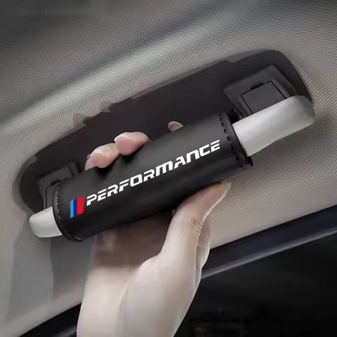 2pc Leather Car Roof Armrest Pull Cover Handle Gloves For BMW Performance F30 F10 E90 F20 E46 E60 E7