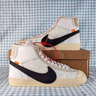 OFF-WHITE x NIKE Blazer Mid THE TEN white black sneaker shoes for men and women