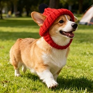 Dog Hat New Year Dew Ears Winter Pet Cat Teddy Corgi Headgear Small Warm Bixie Wool Hat