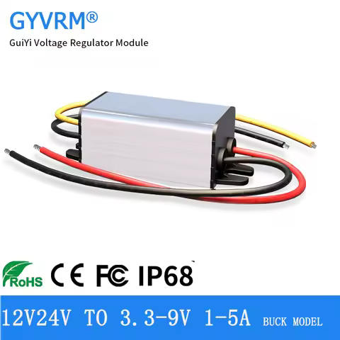 DC DC Converter 24V to 3.3V 3.7V 4.2V 5V 6V 7.5V 9V Buck Converter 12V to 3.3-9V 1-5A Step Down DC D