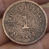 koin victoria queen 1 cent 1872 straits settlements