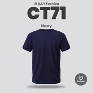 OREN SPORT Unisex Super-Thick Plain T-shirt - Navy CT71