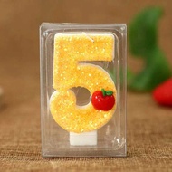 Red Fresh Yellow Birthday Cake Decoration Child 0 1 2 3 4 5 6 7 8 9 Number Candle Party Accompanimen