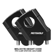 【Worldwide Delivery】 3 colors Motorcycle Handlebar Heightening Riser Bar Clamp Mount Fits For SUZUKI