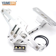 Universal รถจักรยานยนต์ป้ายทะเบียนผู้ถือป้ายทะเบียนแขวนหาง Tidy Bracket CNC อลูมิเนียมปรับได้สำหรับ 