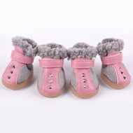 Dog Shoes Small Dog Shoes Small Dog Teddy Outing Winter Shoes Breathable Comfortable Soft Sole Set o