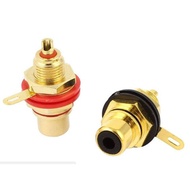 RCA PANEL SOCKET WALL MOUNT CONNECTOR 9PCS