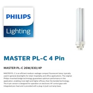 Philips PLC 26W/840/865/4P G24q-3 Compact Fluorescent Lamp Cool White Cool Daylight