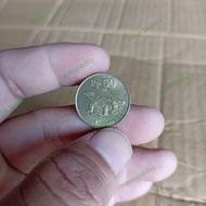 mahar koin kuno 50 rupiah komodo 50rupiah kuningan mix tahun 90an