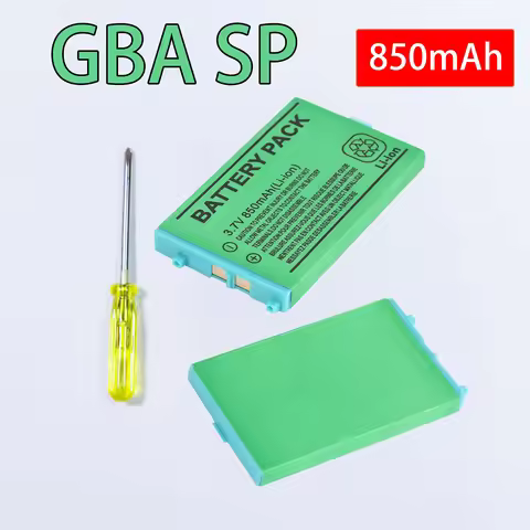 GBA SP Battery 3.7V GBASP Replacement 850mAh Lithium Battery for Nintendo Gameboy Advance with Screw