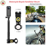 Motorcycle Bicycle Handlebar Fixture Mount Camera Bracket Adapter &amp; Monopod Stand For Insta360 X4/X3/ONE X2/ONE R/ONE RS