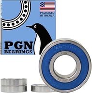 (4 Pack) PGN 6204-2RS Sealed Ball Bearing - C3-20x47x14 - Lubricated - Chrome Steel