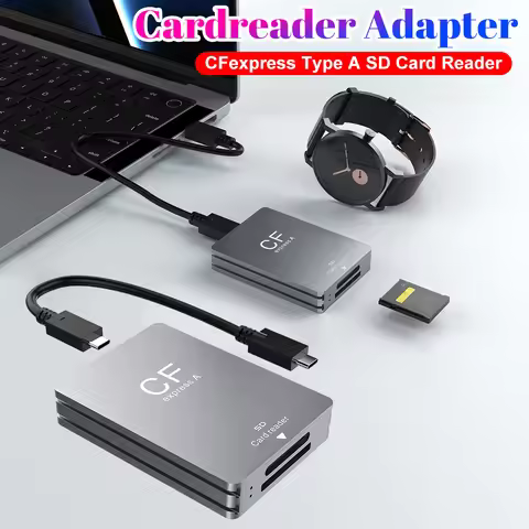 2 in 1 CFexpress Type A SD Card Reader Cardreader Adapter Support for Android/Windows/ OS Portable C