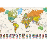 -MAP- A0-84.1*118.9cm World Map Wall Art Poster Painting Without Frame Gift Travel Tool Decorative H