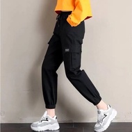 Korean style High waist Sport Jogger Cargo Pants Women Hiking Track suit Jogging Sweat Hip hop Stree