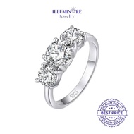Illuminare-(100% Original) HM-RG10 Women's Ring 1ct Lab Create Diamond Silver Sterling Silver S925 1