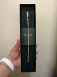 LLOYD 閃石網球手鏈 (粉紅色)