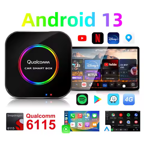 EzoneTronics CarPlay Android 13 smart Ai Box Octa-core 4+64G/8+128G with Android CarPlay Stream Vide