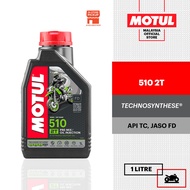 MOTUL 510 2T 1L Minyak Enjin Motosikal Teknologi Technosynthese Pra-campur / Suntikan