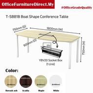 180x90cm SL55 6 Feet Boat Shape Conference Meeting Table SBB18 (6 Pax) Conference Table OFDirect (De