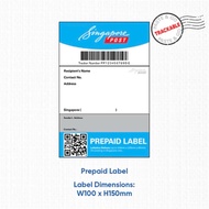 SingPost Prepaid Package Tracking Label (1 Piece Only)