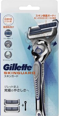Gillette SkinGuard 刮鬍刀 主體1支＋替換刀片2片