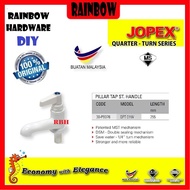 JOPEX QPT01W 15MM QUARTER-TURN PVC BASIN TAP / PVC PILLAR WATER TAP / KEPALA PAIP BILIK AIR