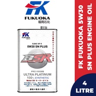 FK FUKUOKA V5030S 5W30 Fully Synthetic SN Plus 4L Engine Oil For Proton/ Perodua/ Toyota