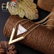 3 in 1 triangle V necklace-DC099