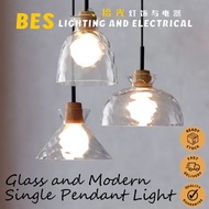 Modern Glass Pendant Light, Ceiling light,Free Led Bulb