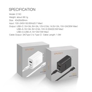 Orsen by Eloop C15.C15L.C15C หัวชาร์จเร็ว PD 30W | QC 22.5W 2 Port USB Type C Adapter Fast Charge