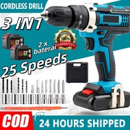 Cordless Drill Set 766VF Impact Hammer Drill Rechargeable Drill Power Tool For Wood / Concrete & Scr