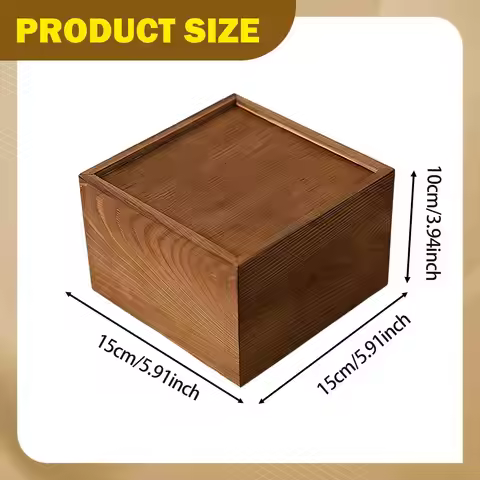 Wooden Storage Box Wedding Gift Box with Lid Home Decoration Solid Wood Rustic Container Jewlery Org