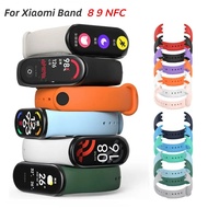 Silicone Strap For Xiaomi Smart Band 9 8 Replacement Wristbands Soft Strap For Mi Band 9 8 NFC Watch