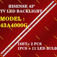 NEW 1 SET 43A4000G HISENSE 43" TV LED BACKLIGHT(LAMP TV) HISENSE 43 INCH LED TV BACKLIGHT 43A4000