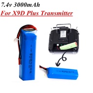 7.4V 3000mAh upgrade Lipo Battery for Frsky Taranis X9D Plus Transmitter Toy Accessories 2S 7.4V Rec