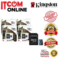 KINGSTON CANVAS GO PLUS 64GB/128GB/256GB/512GB microSD HC10 U3/A2 170MB/S WITH ADAPTER MEMORY CARD