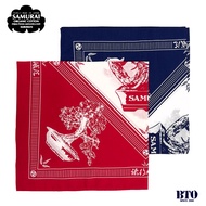 [BTO] Japan [Samurai Jeans] BONSAI PATTERN BANDANA Japanese Theme Square Scarf Headscarf