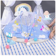 KATIL BABY / KATIL MINI BAYI DENGAN MUZIK /  BABY BED MOSQUITO NET WITH MUSIC / TOTO BABY / TOTO BUDAK / TILAM BABY