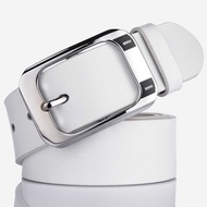 Golden Six Fox White Men's Belt Genuine Leather Cowhide Casual Trendy Men's Belt Jeans Belt Fashion