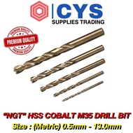 (100% QUALITY) CYS (METRIC-MM) M35 HSS COBALT DRILL BIT / INDUSTRIAL QUALITY (SIZE : 0.5MM-13.0MM) 🇨