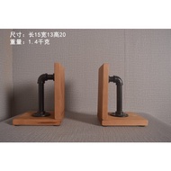 Loft Industrial Solid Wood Water Pipe Iron Bar Wall American Country Craft Book Stand Cafe Book Retr