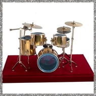 (GJFZ) Miniature Jazz Drum Kit Model Mini Drum Cymbal Musical Instrument Model Drum Set Adult