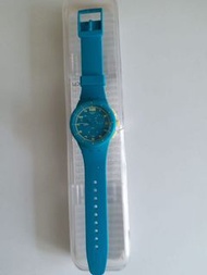 綠藍色 Swatch 手錶 Blue-Green Swatch Watch