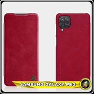 casing samsung galaxy m 62 m62 flipcase dompet kulit premium cover - cokelat