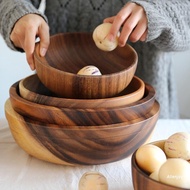 * Wooden Fruit Vegetable Storage Bowl Dough Mixer Basin Decoration Practical Household Kitchen Picnic Tray Food Bread Dish